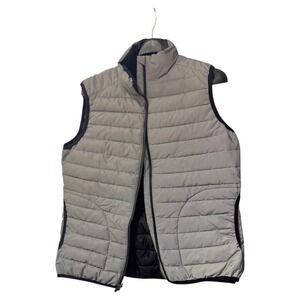 Shambhala reflective Vest Women's Large Gray Puffer‎ Quilted Lightweight